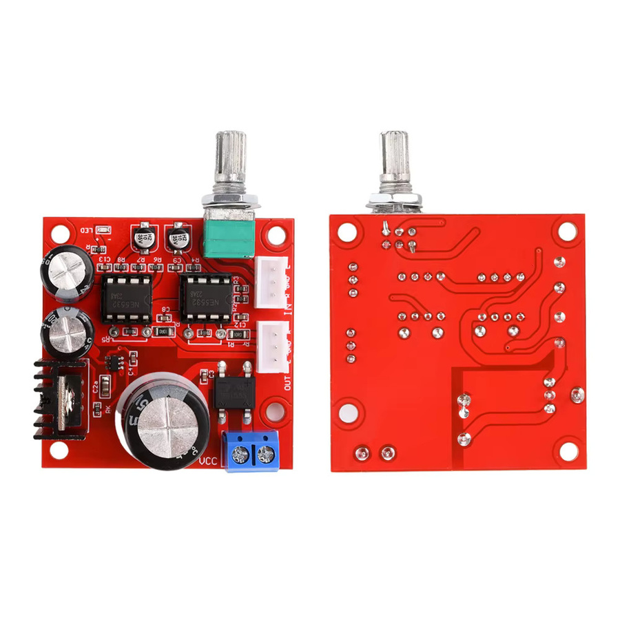 diymore Dual NE5532 Vorverstärker-Platine als Einzelversorgung-Verstärkermodul in Rot - Bild 2