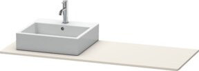 Duravit Konsole XSquare in Tau matt mit Waschbecken links, B/T/H: 140 x 55 x 1,6 cm - Bild 1