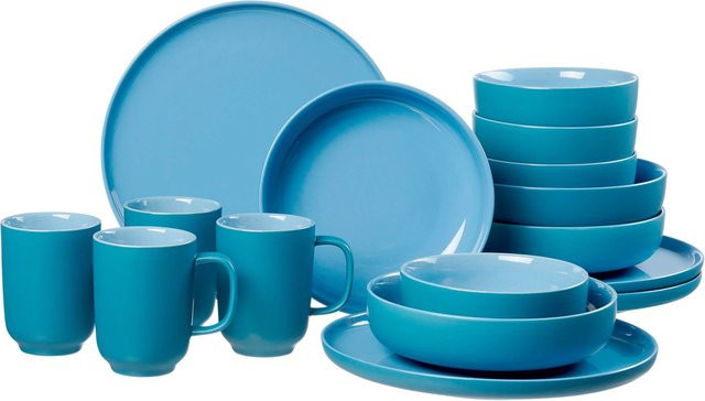 Ritzenhoff & Breker Kombiservice Jasper aus Steinzeug, 16-teilig, Blau - Bild 1
