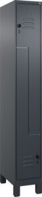 C+P Classic PLUS Z-Spind mit 2 Fächern, Anthrazit/Schwarz, H x B x T: 195 x 30 x 50 cm - Bild 1