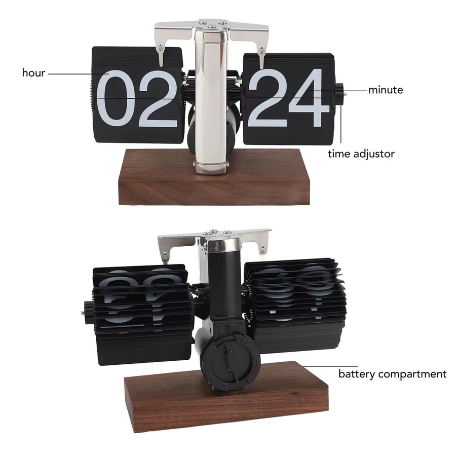 Digitale NEIMZ Flip-Uhr für Tisch und Büro in modernem Design - Bild 2