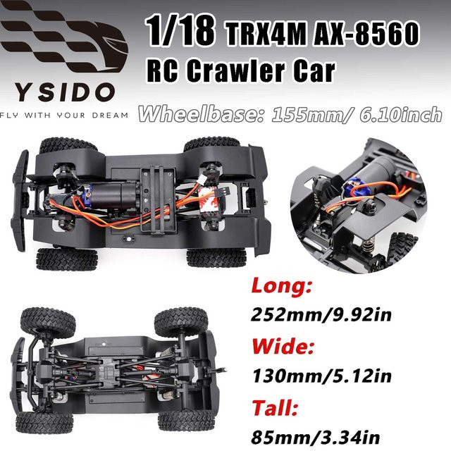 JJRC TRX4M Rahmen, RC Crawler Car Chassis, 1:18, Zubehör - Bild 1