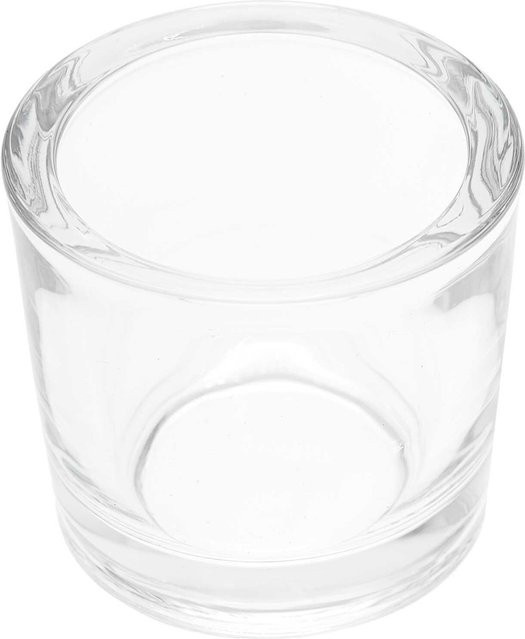 Rico Design Kerzenglas aus Glas in transparent, Durchmesser: 10 cm, Höhe: 10 cm - Bild 1