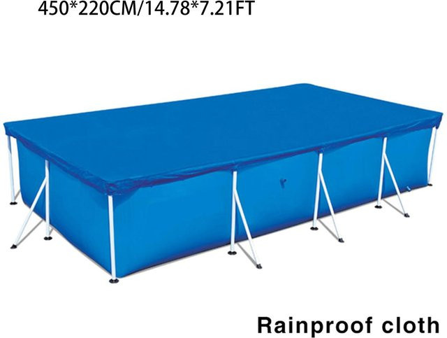 CosyHome Poolabdeckung aus Polyester in Blau, rechteckig, B/T: 220 x 220 cm - Bild 1