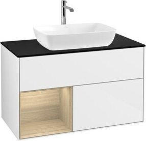 V&B Waschtischunterschrank Finion 100 Wandbeleuchtung in Weiß lackiert B/T/H: 100 x 50,1 x 50,1 cm - Bild 1