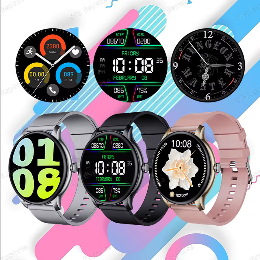 Ola Esporte Smartwatch in Silber mit Gesundheitsüberwachung, Herzfrequenzmessung, Schlaf-Tracking und Bluetooth-Anruffunktion, wasserdicht nach IP68, kompatibel mit Android und iOS - Bild 4