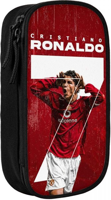 Fancy Style Studio Cr7 Fußball Federmäppchen in Rot mit großer Kapazität und doppelter Lage für Fußballfans - Bild 1