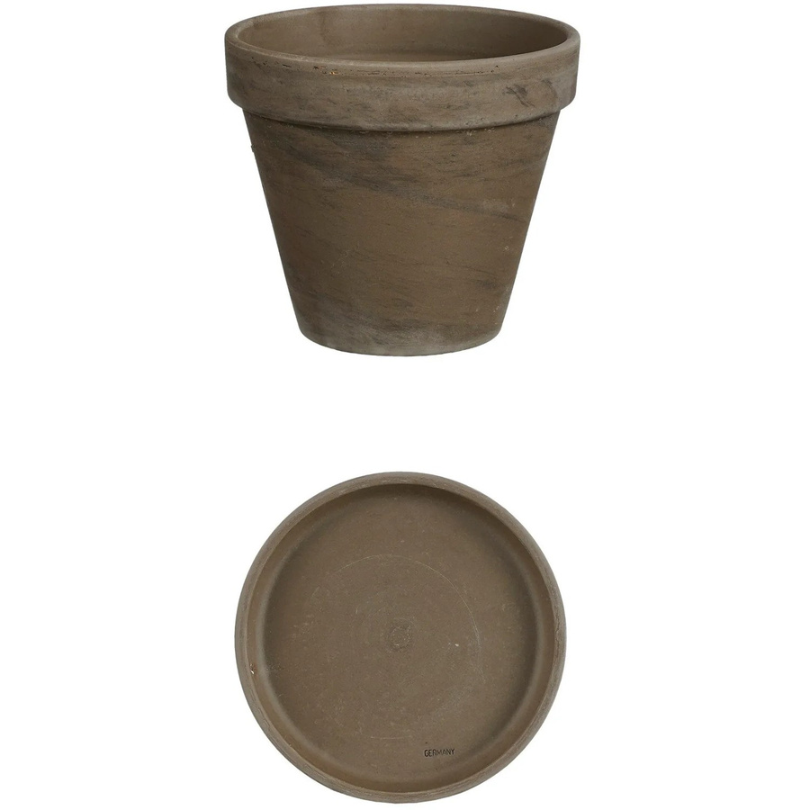 Mica Decorations Topf mit Schüssel Stan in Grau aus Ton, 3er-Set, B/T/H: 11,5 x 13,5 cm - Bild 2