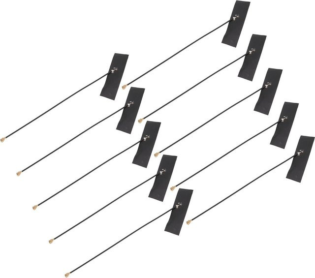 10er Set TOMTOP NZ4GFPC010 FPC Intern Antenne für 2G 3G 4G LTE NB-IoT, Omnidirektional, 5dBi Verstärkung, Schwarz - Bild 1