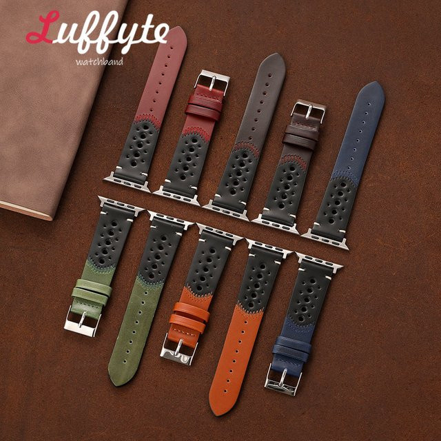 luffyte Uhrenarmband Echtleder, perforiert - Bild 1