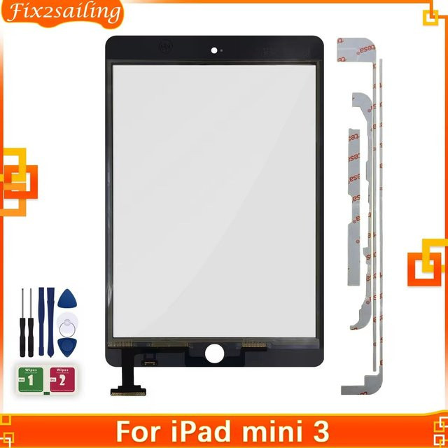 Apple iPad mini 3 Touchscreen Digitizer Front Glas Panel Ersatz in Schwarz oder Weiß für A1599 A1600 A1601 - Bild 1