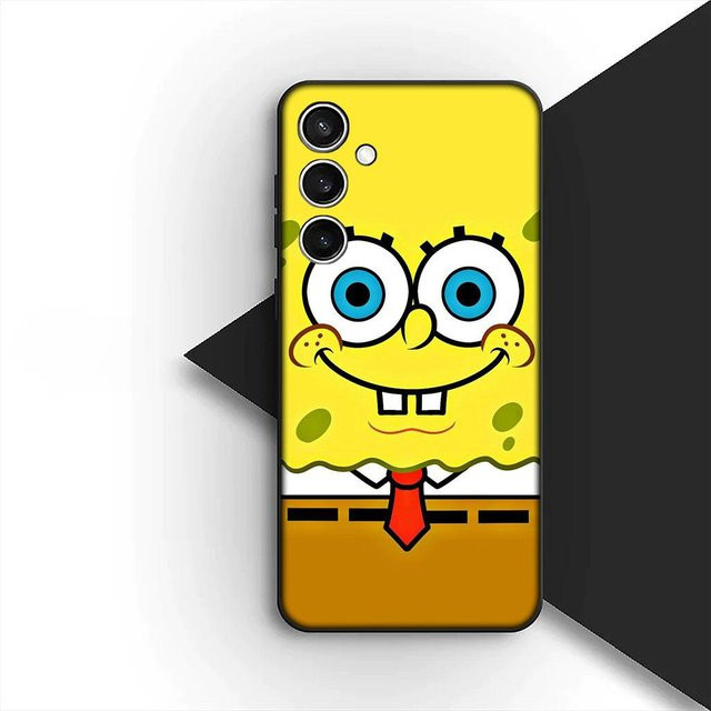 Handyhülle für Xiaomi Redmi Note 12 11 10 A3 Pro 10A 10C 12C 5G 4G in Gelb mit SpongeBob Schwammkopf Design - Bild 1