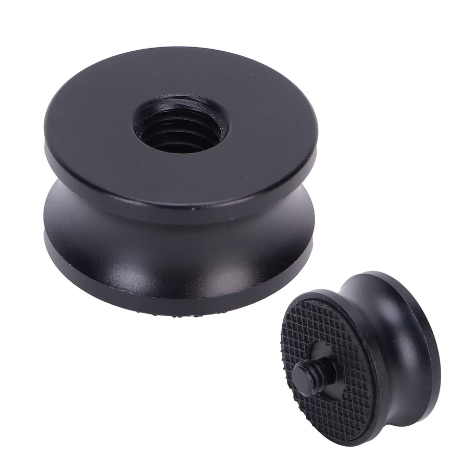 Qiilu Kamera-Adapter 3/8 Zoll Innengewinde auf 1/4 Zoll Außengewinde in Schwarz für Stativ, Einbeinstativ und Gimbal - Bild 2
