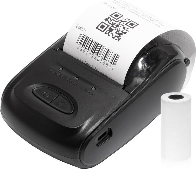 Tragbarer mobiler Bluetooth-Thermodrucker Honor Electronics für 58-mm-Rechnungsticketdruck in Schwarz - Bild 1