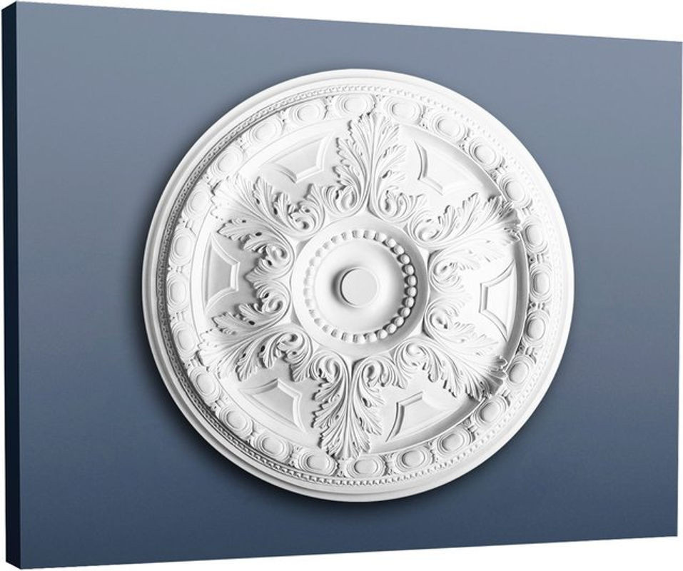 Orac Stuckrosette R23 Luxxus Dekor Floral Classic in Weiß Durchmesser: 71,5 cm - Bild 1