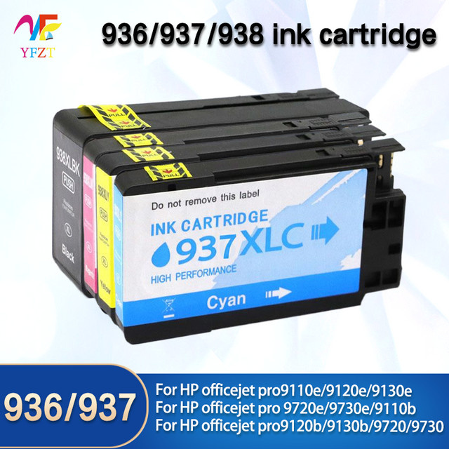 YFZT Tintenpatrone für HP Officejet Pro 9110b 9120b 9130b 9720 9730 9110e 9120e 9130e 9720e 9730e kompatibel mit HP 937 936 938 937e 938e 936xl - Bild 1