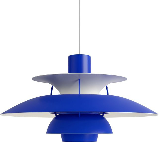 Louis Poulsen PH 5 Monochrome Pendelleuchte in Blau aus Metall, dimmbar - Bild 1