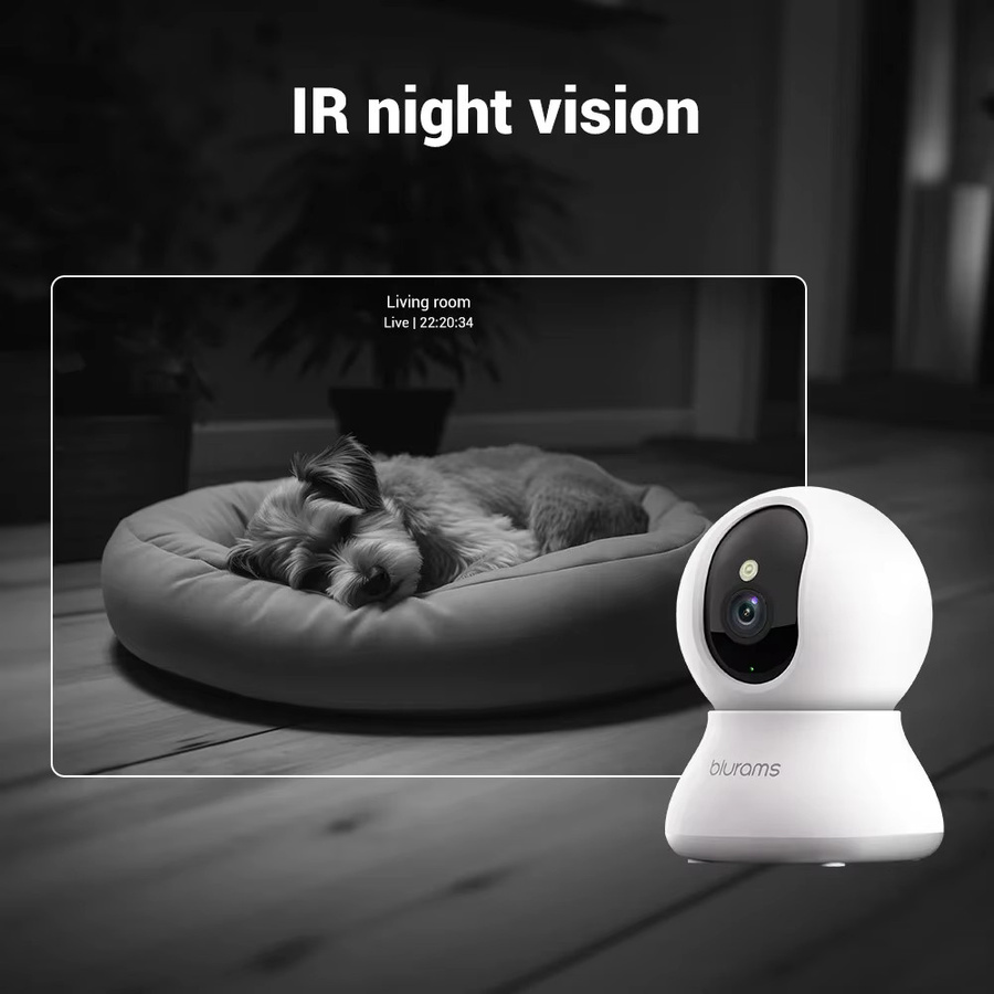 Blurams Indoor-Überwachungskamera 2K A31S Set mit One-Touch-Anruf-Funktion, Weiß, 2 Stück - Bild 4