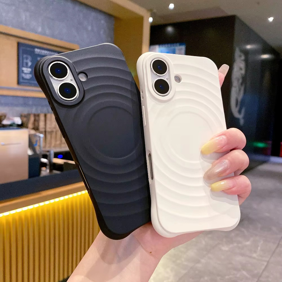Apple Ripple Magnetische Silikon-Schutzhülle für iPhone in Schwarz mit MagSafe Unterstützung - Bild 2