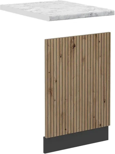 Vicco R-Line Geschirrspüler Frontblende Fronttür Artisan-Eiche/Anthrazit Breite: 45 cm - Bild 1