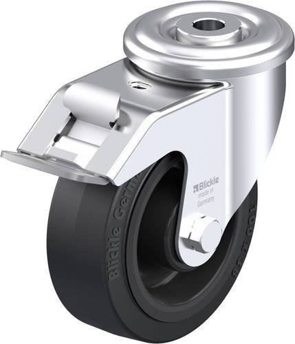 Blickle LER-POEV 100R-FI Stahlblech-Lenkrolle in Silber, Rad-Durchmesser: 100 mm, Tragfähigkeit: 150 kg - Bild 1