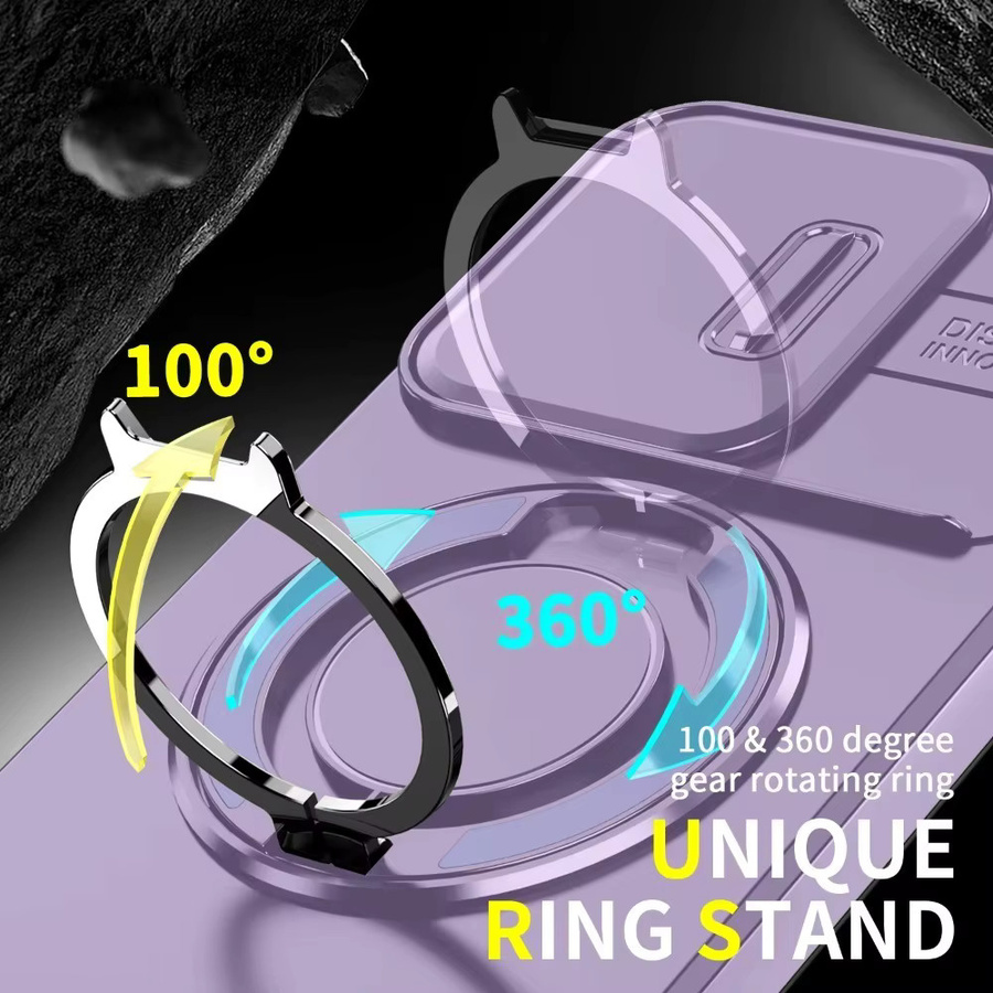 Robuste magnetische Schutzhülle für OPPO Reno 15 14 13 Pro 15F 14F 13F aus TPU und PC mit 360 Grad Rundumschutz und stoßfester Kamerahalterung in Pink und Purple - Bild 4