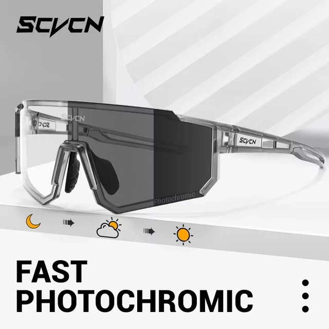 SCVCN Photochrome Sonnenbrille, Vollrand, Unisex, Kunststoff - Bild 1