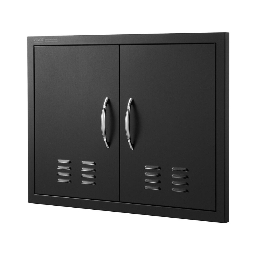 Buying Solutions MB Grillzugangstür für Außenküche in Schwarz, bündig einsetzbare Doppeltür mit Griffen und Lüftungsschlitzen, B/H: 76,2 x 53,3 cm - Bild 7