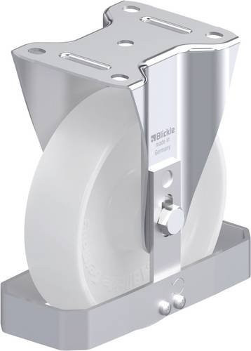 Blickle B-PO 175R-FS Stahlblech-Bockrolle mit weißem Kunststoffrad, Durchmesser: 175 mm, Tragfähigkeit: 400 kg - Bild 1