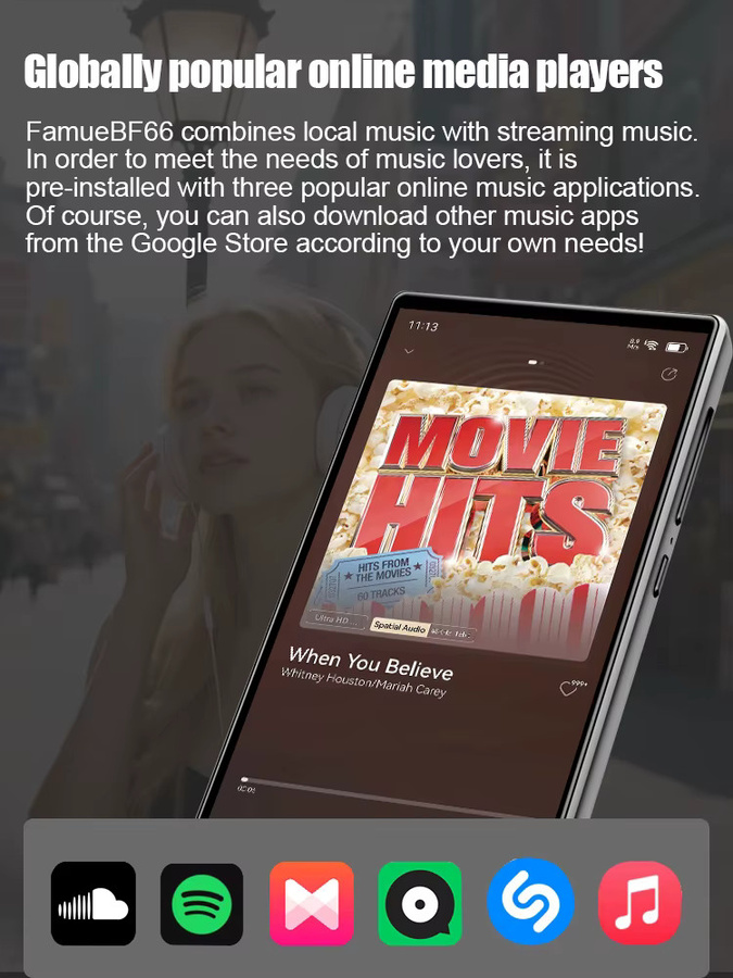 Famue Smart Media Player mit Android 13, Octa-Core, WiFi und Bluetooth 5.0 für Musik und E-Books - Bild 1