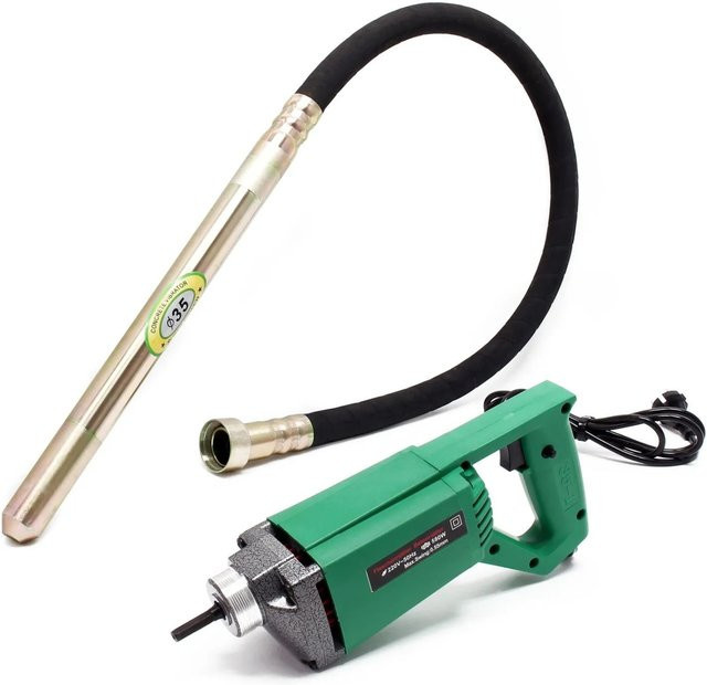 Wiltec Elektro Betonrüttler 580W mit 15m Rüttelflasche in Grün - Bild 1
