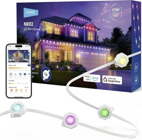 Neewer NR02-60 RGBICW LED-Streifen-Basisset mit Netzteil, 60m, Multicolour und Weiß, 28V - Bild 1