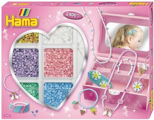 Hama Bügelperlen Kreativbox Schmuck in Pink und Bunt aus Kunststoff - Bild 1