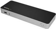 StarTech.com USB-C Dual 4K Monitor Dockingstation mit HDMI, DisplayPort, USB 3.0 SD Kartenleser und 60W Power Delivery in Grau - Bild 1