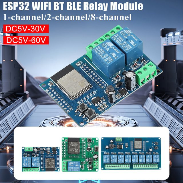 VAKIND ESP32 WIFI und Bluetooth Relaismodul mit 1, 2 oder 8 Kanälen für 5V-30/60V - Bild 1