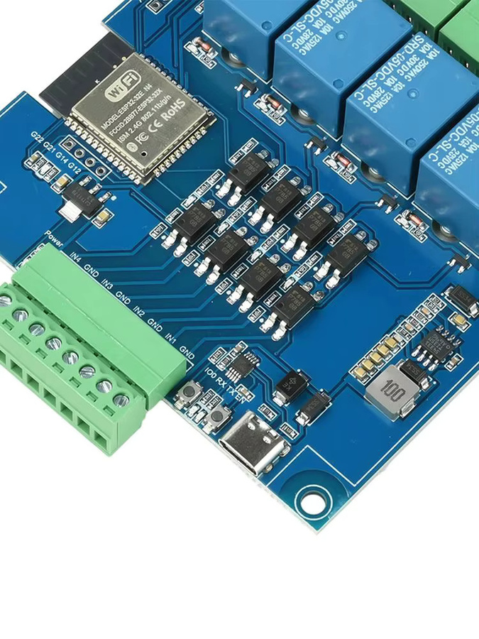 Aideepen ESP32 WLAN-Relais-Entwicklungsboard mit RS485 USART Modbus, Bluetooth und Optokoppler-Isolationsmodul, Typ C, DC 9-24V - Bild 3