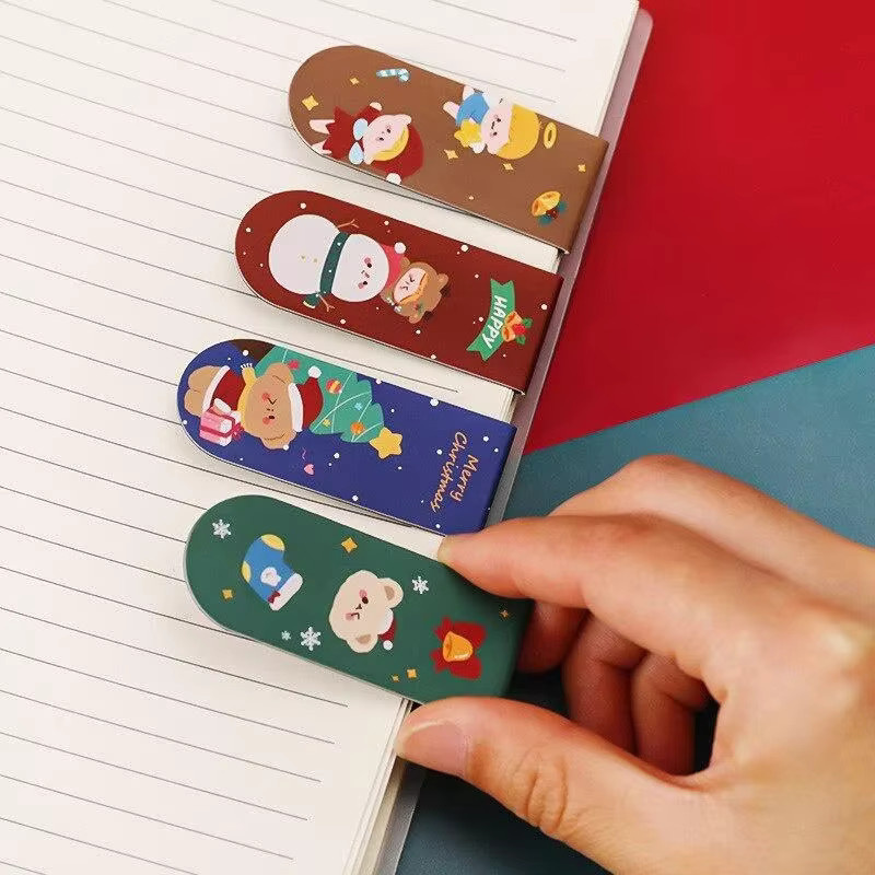 5 Stück Cartoon-Magnetlesezeichen in Multicolour aus Kunststoff und Papier für Schule und Büro - Bild 2