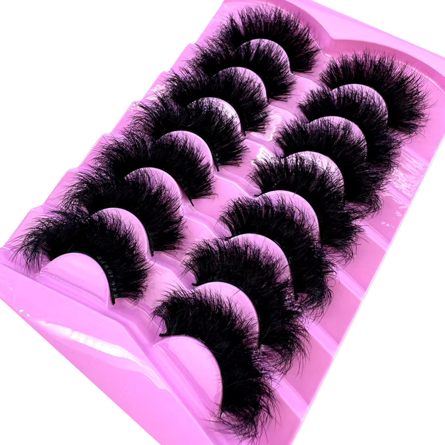 AMSDCN Künstliche Nerzwimpern, Black, 7 Paar - Bild 4