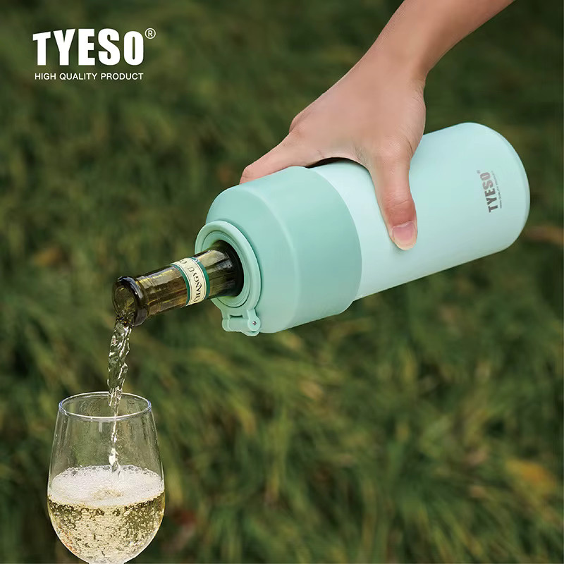 Tyeso Thermosbecher aus Edelstahl in Grau für Kaffee und Outdoor-Aktivitäten, 680 ml oder 1000 ml - Bild 1