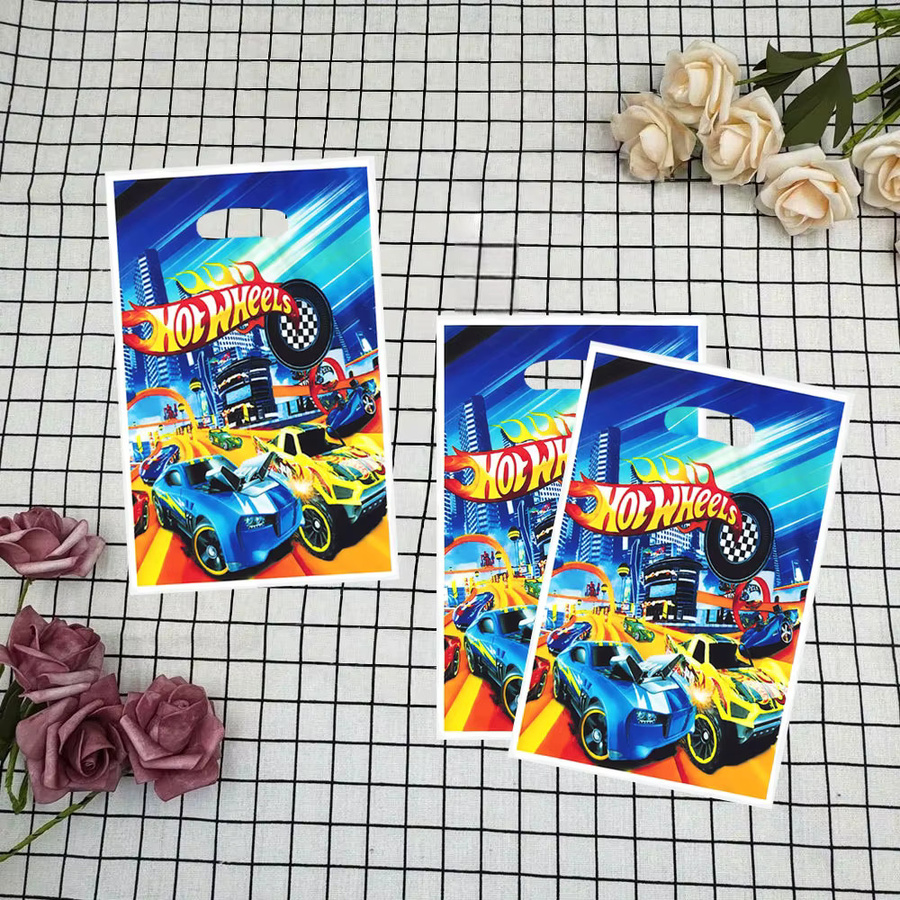 20 Stück Party-Geschenktüten mit Auto-Motiv in Blau aus Papier für Geburtstage und Veranstaltungen - Bild 3