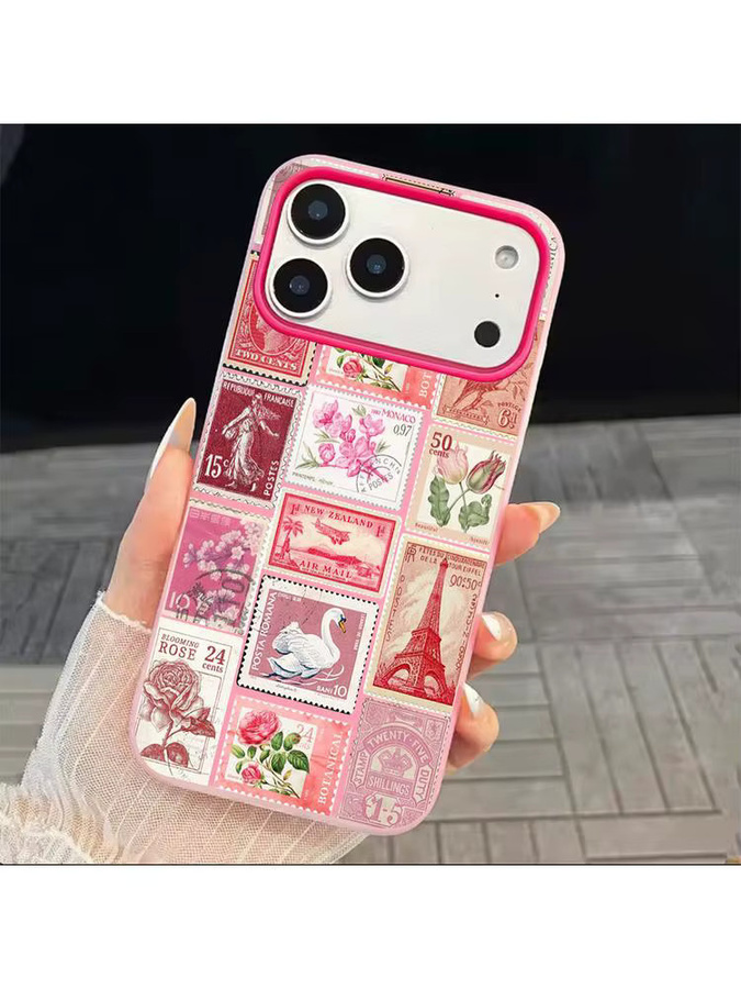 Modische Handyhülle im Candy Color Stempel-Design für Apple iPhone in Rosa - Bild 4