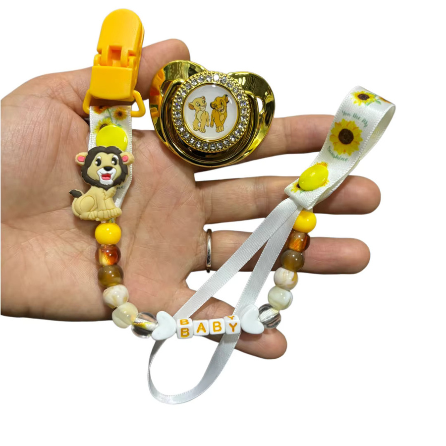 Disney Baby-Schnuller aus lebensmittelechtem Silikon mit Schnuller-Kette und Clip in Multicolour - Bild 2