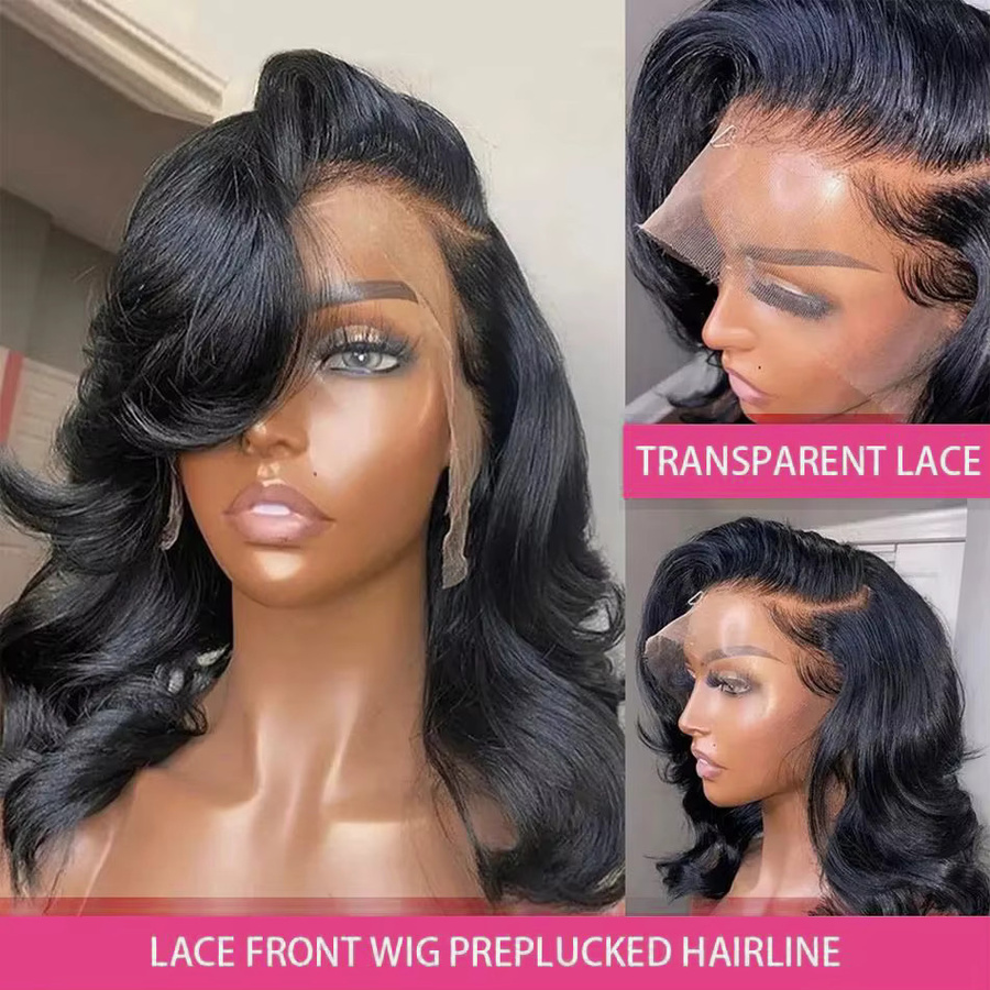 xbeauty Bob Perücke, Echthaar, Brasilianische Körperwelle, Damen - Bild 3