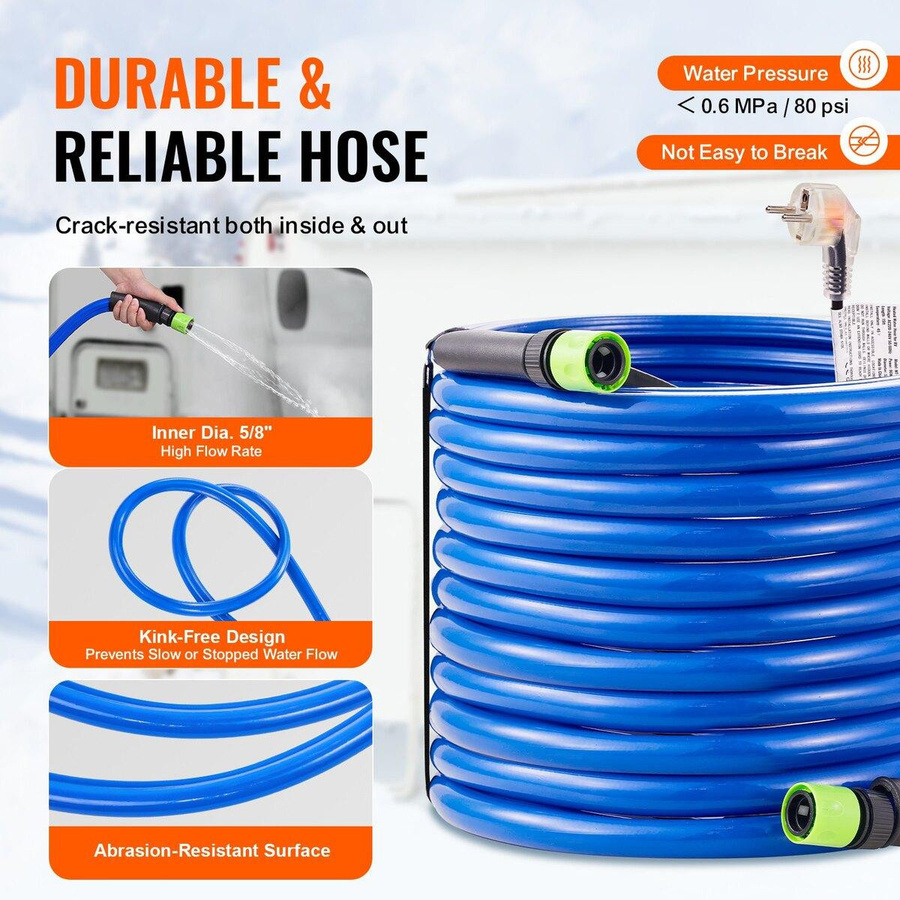 Buying Solutions MB Beheizter Trinkwasserschlauch für Wohnmobile, 22,86 m, Frostschutz bis -45℉, PVC - Bild 7