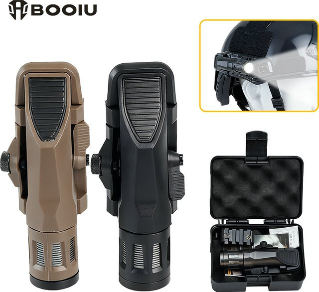 BOOIU Taktische LED Taschenlampe WML-G2 aus Nylon und Metall in Grün für Airsoft, Outdoor und Jagd, wasserdicht - Bild 1