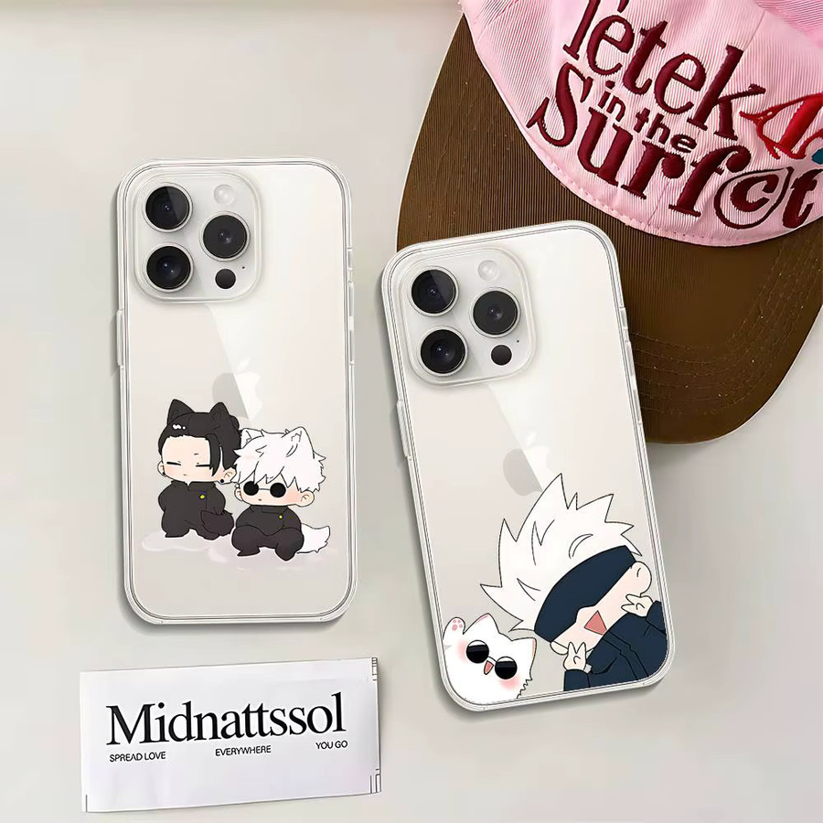 Niedrige Anime Jujutsu Kaisen Handyhülle für Apple iPhone 17 16 15 14 13 12 11 Pro Max Plus Transparent - Bild 3