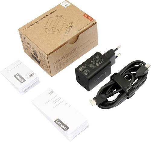 Lenovo Notebook-Netzteil 65W 20V 3A Power Adapter in Schwarz - Bild 1