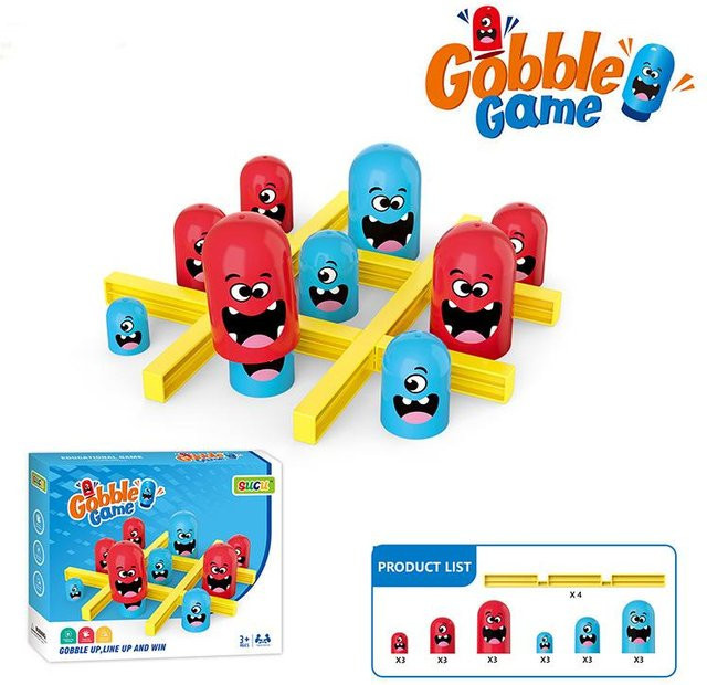 Yiran Bag Tic Tac Toe Big Eat Small Gobble Brettspiel Strategiespiel ab 3 Jahren - Bild 1