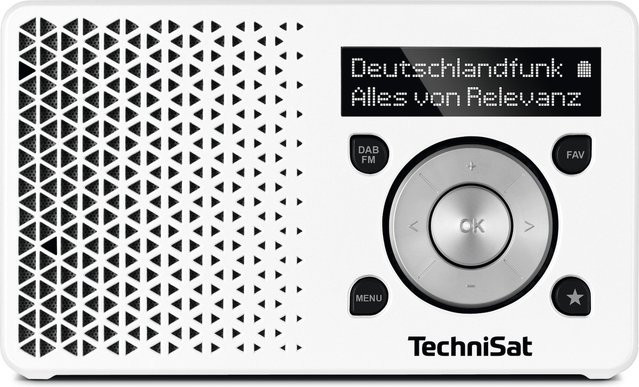 TechniSat DIGITRADIO 1 Tragbares DAB+ und UKW Radio in Weiß/Silber - Bild 1