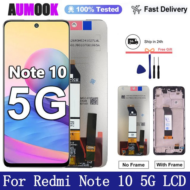 Xiaomi Redmi Note 10 5G LCD Display mit 6,5 Zoll Touchscreen in Schwarz - Bild 1